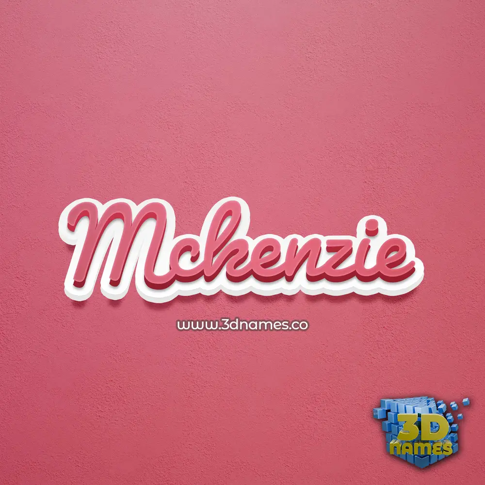 mckenzie in Red Scribble style - 3D name wallpaper