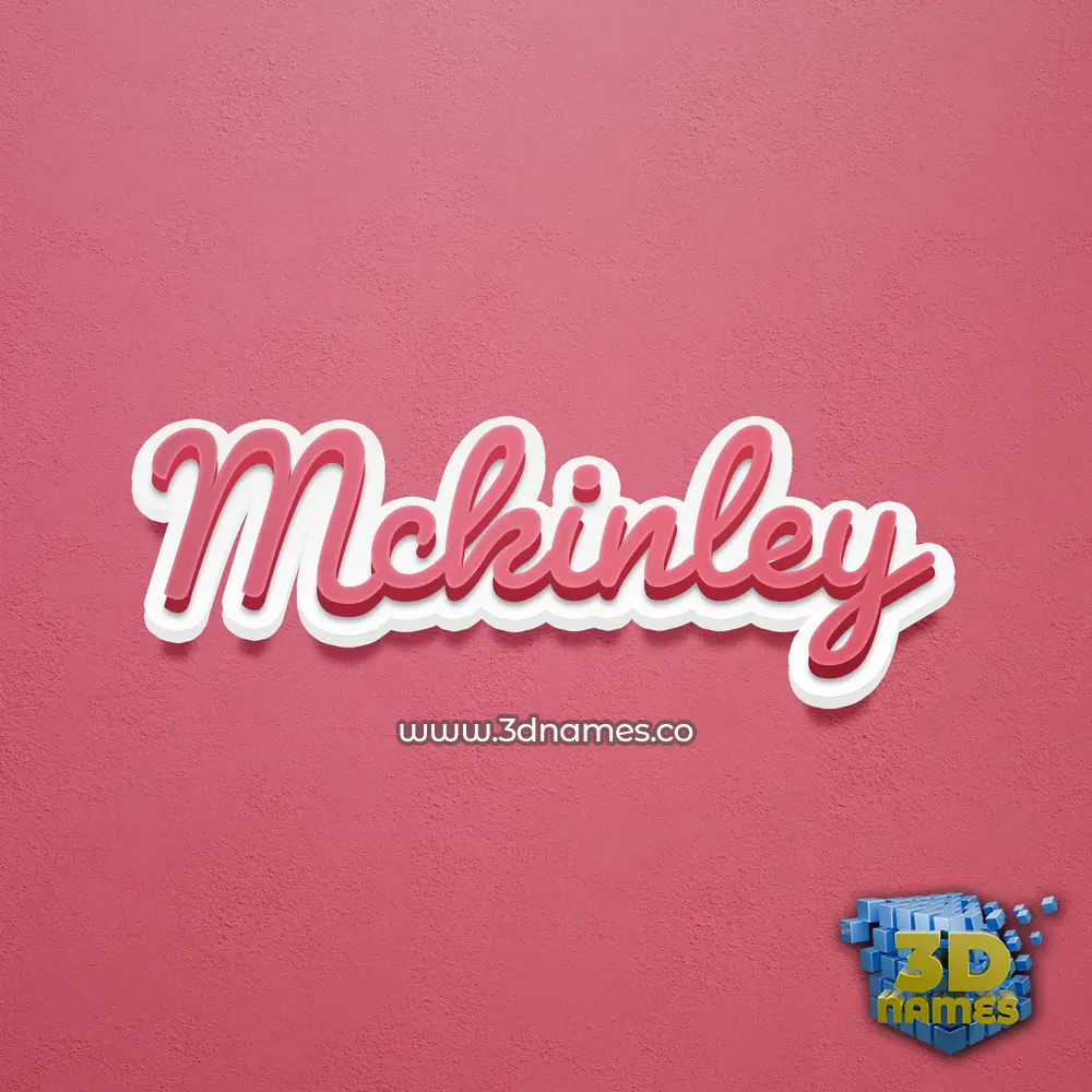 mckinley in Red Scribble style - 3D name wallpaper