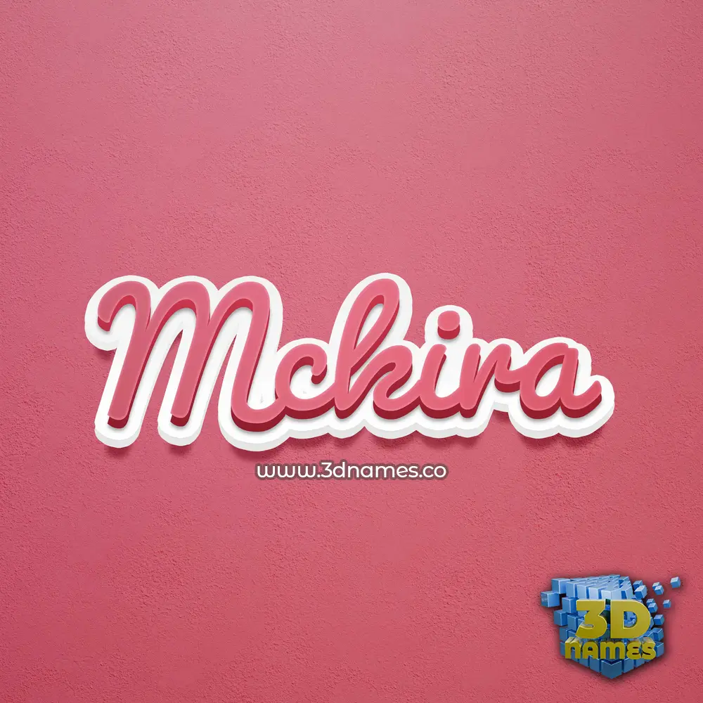 mckira in Red Scribble style - 3D name wallpaper