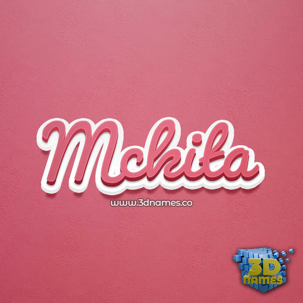 mckita in Red Scribble style - 3D name wallpaper