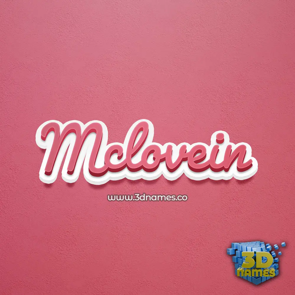 mclovein in Red Scribble style - 3D name wallpaper