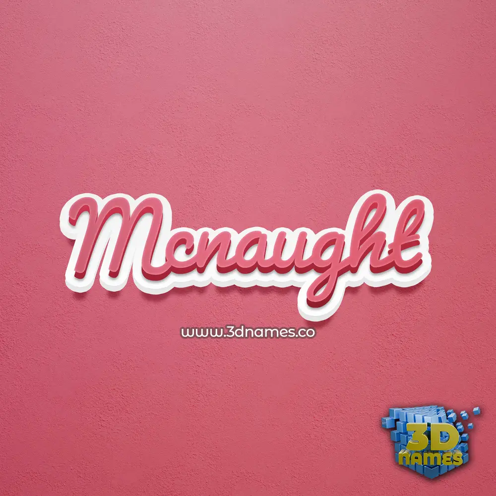 mcnaught in Red Scribble style - 3D name wallpaper