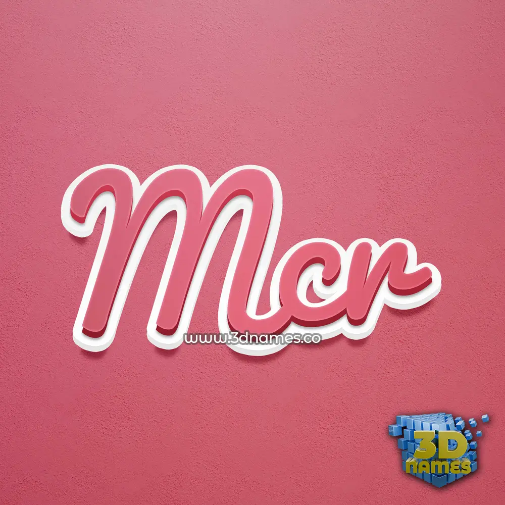 mcr in Red Scribble style - 3D name wallpaper