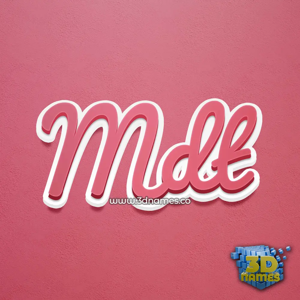 mdt in Red Scribble style - 3D name wallpaper