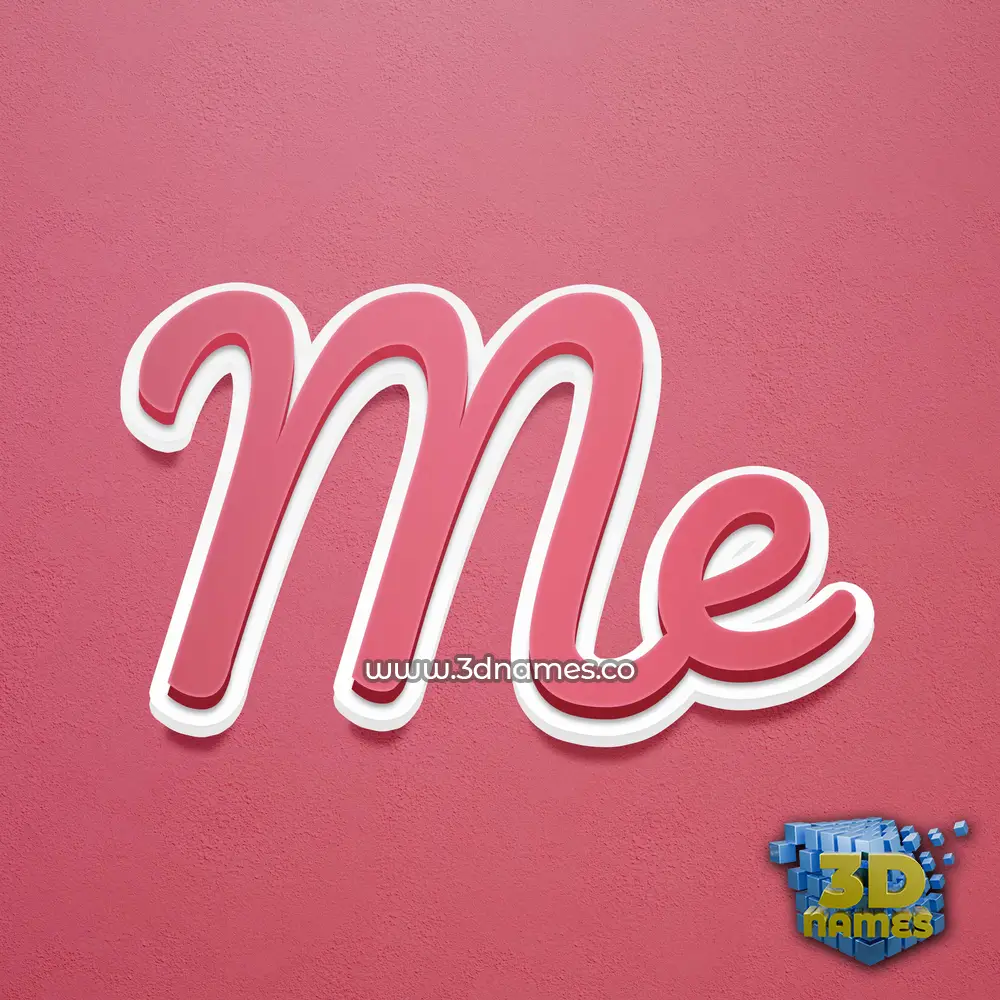 me in Red Scribble style - 3D name wallpaper