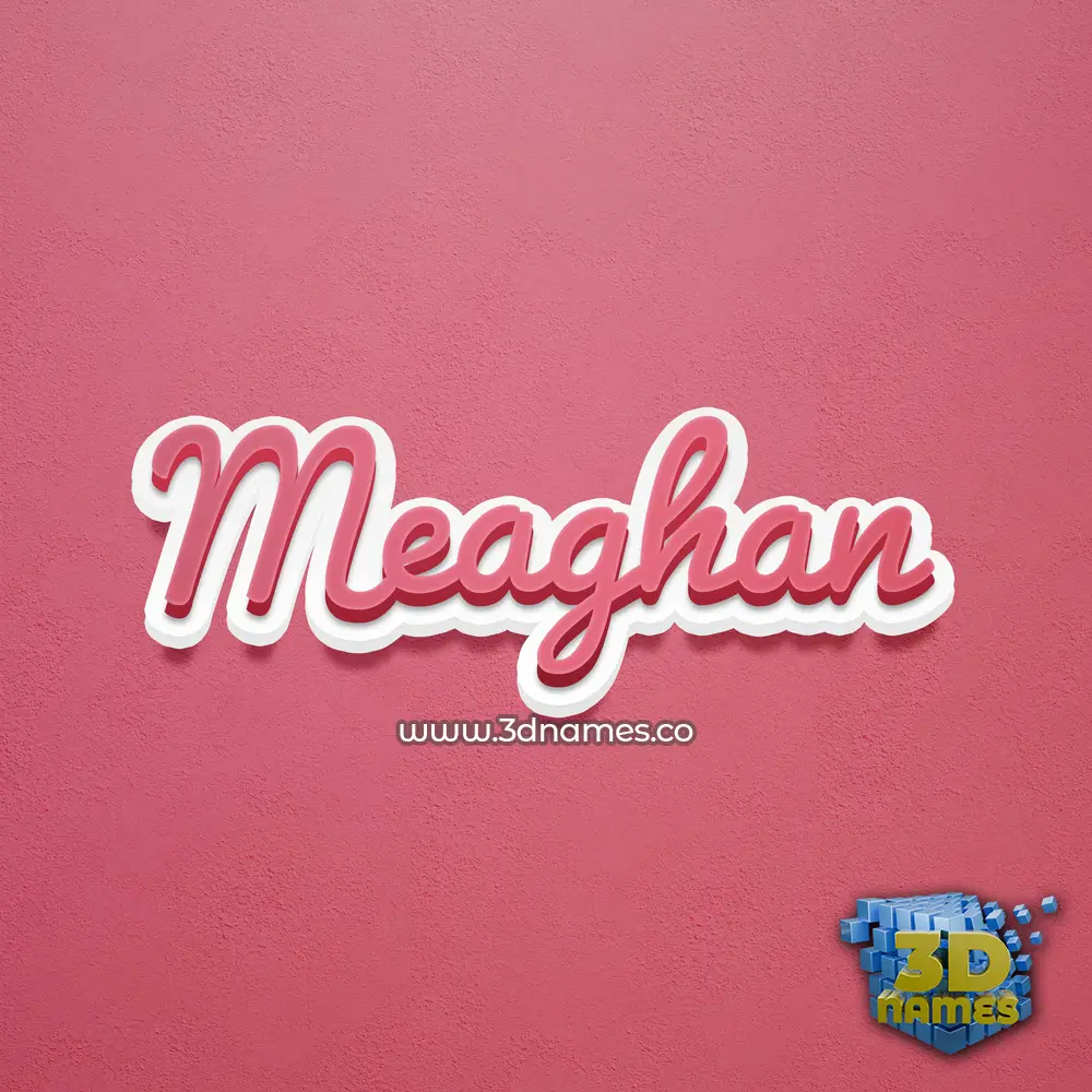 meaghan in Red Scribble style - 3D name wallpaper