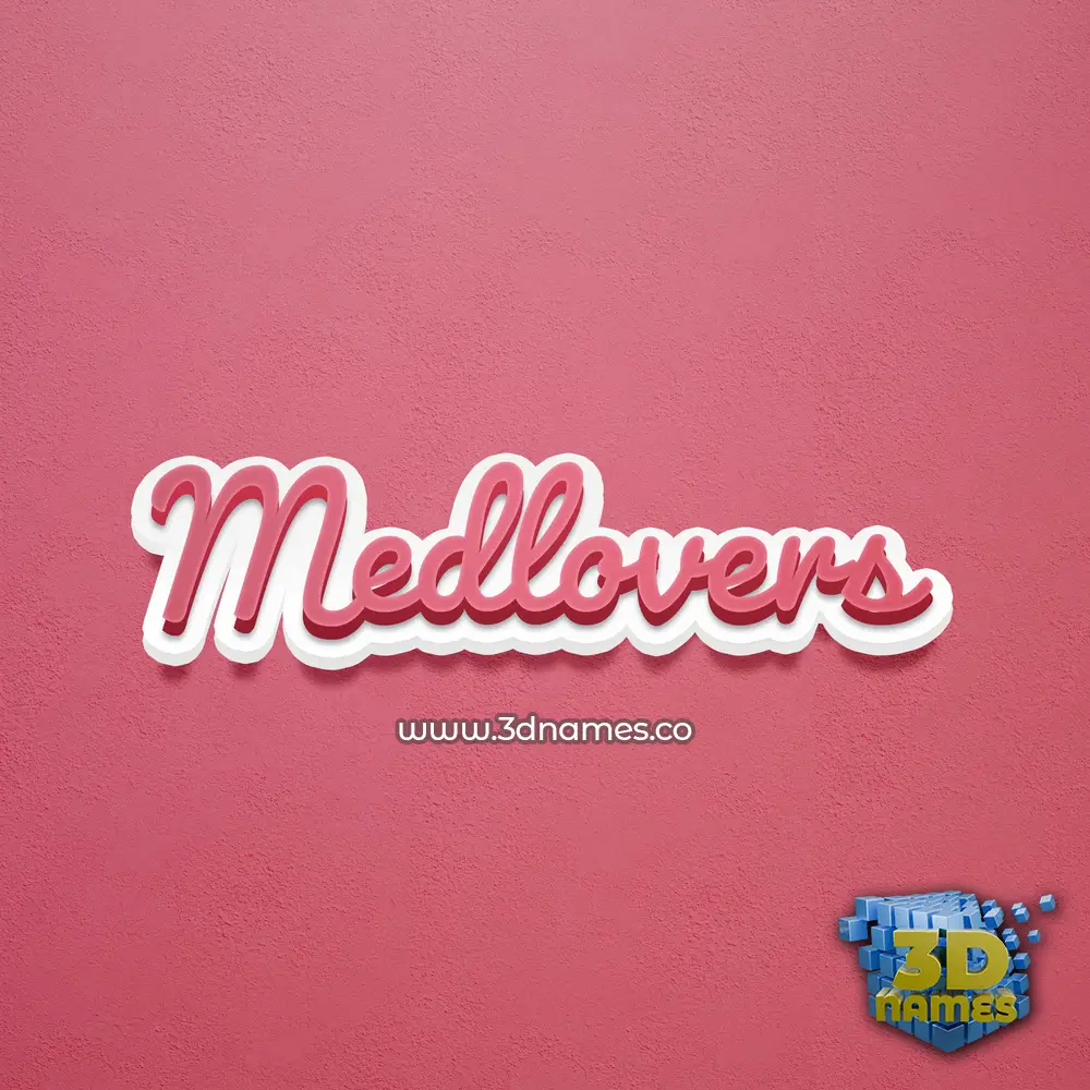 medlovers in Red Scribble style - 3D name wallpaper