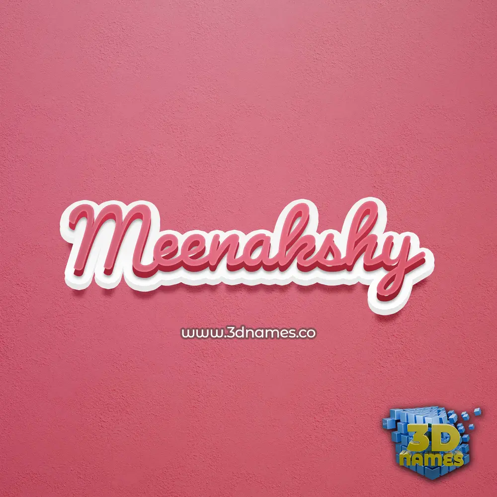 meenakshy in Red Scribble style - 3D name wallpaper