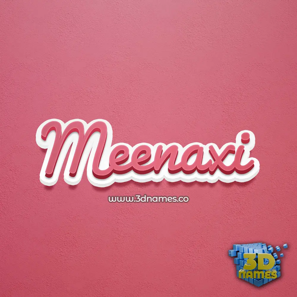 meenaxi in Red Scribble style - 3D name wallpaper