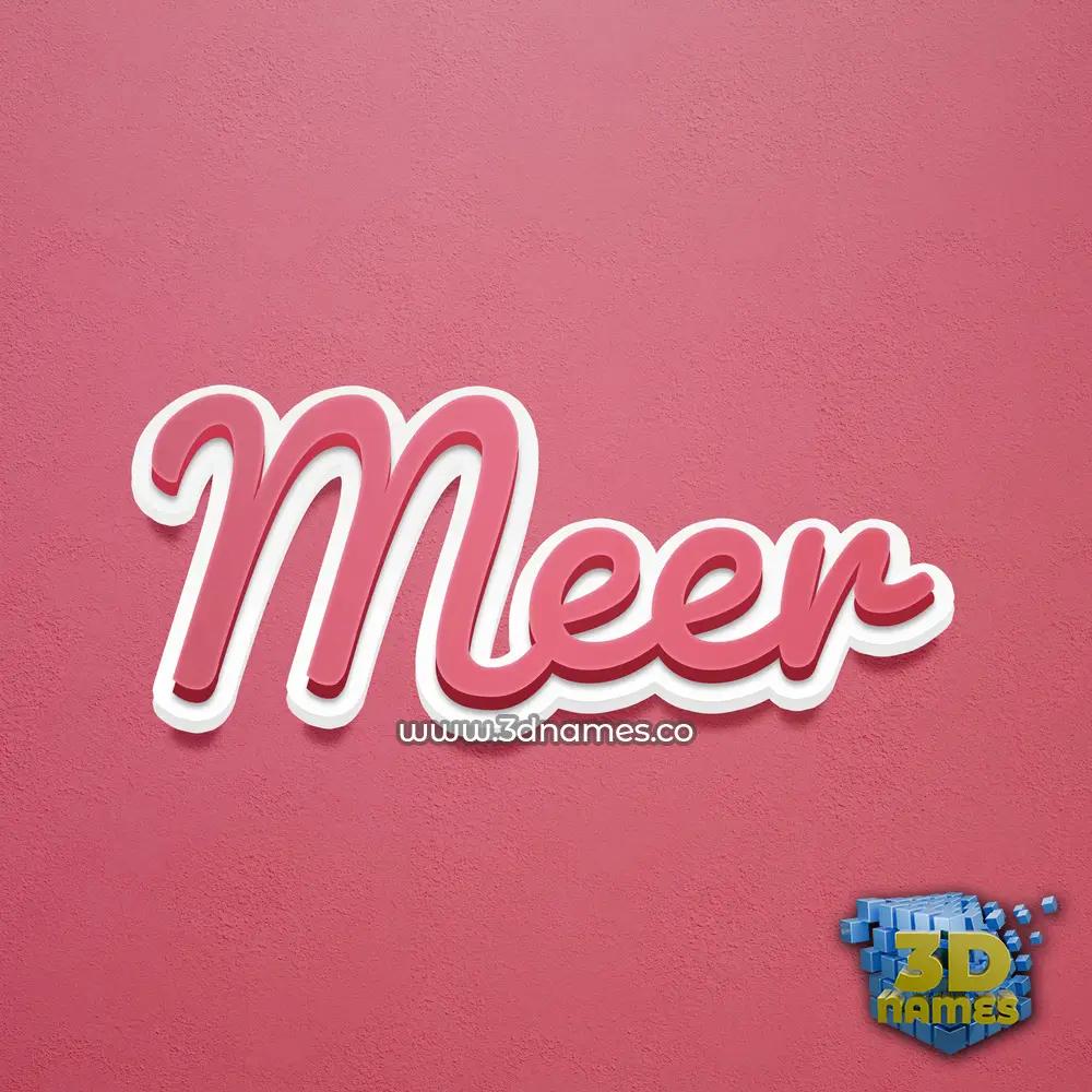 meer in Red Scribble style - 3D name wallpaper