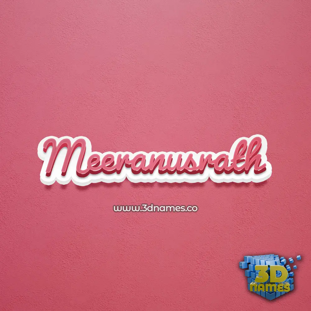 meeranusrath in Red Scribble style - 3D name wallpaper