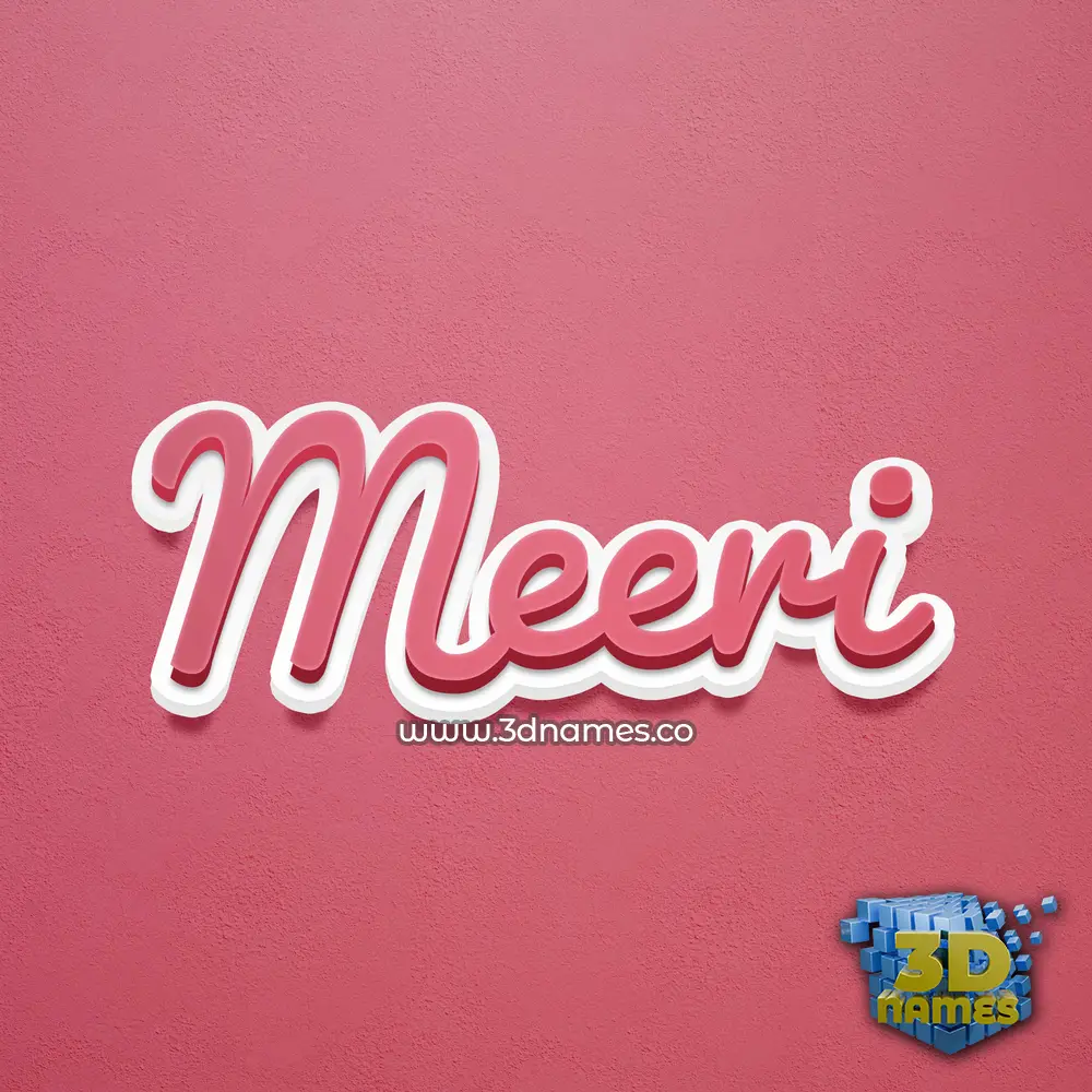 meeri in Red Scribble style - 3D name wallpaper