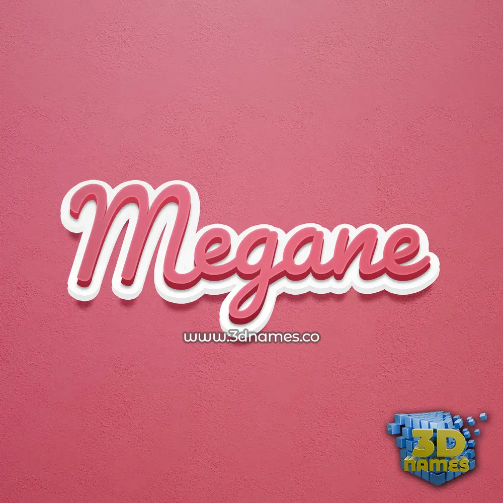 megane in Red Scribble style - 3D name wallpaper