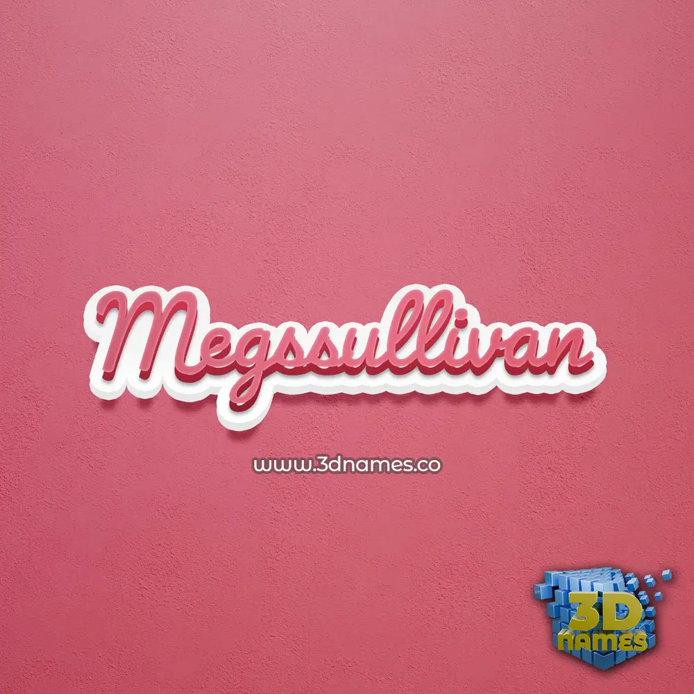 megssullivan in Red Scribble style - 3D name wallpaper