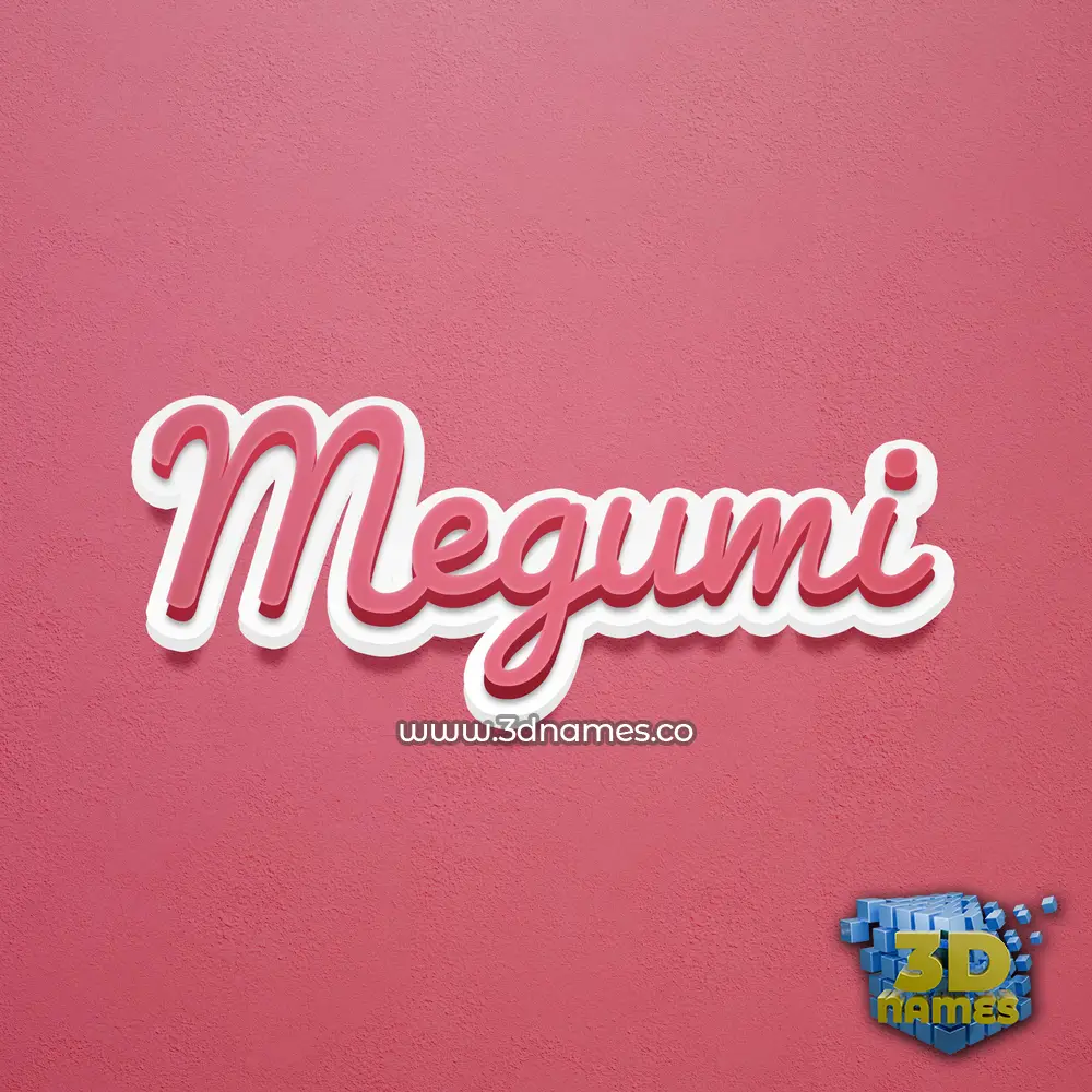 megumi in Red Scribble style - 3D name wallpaper