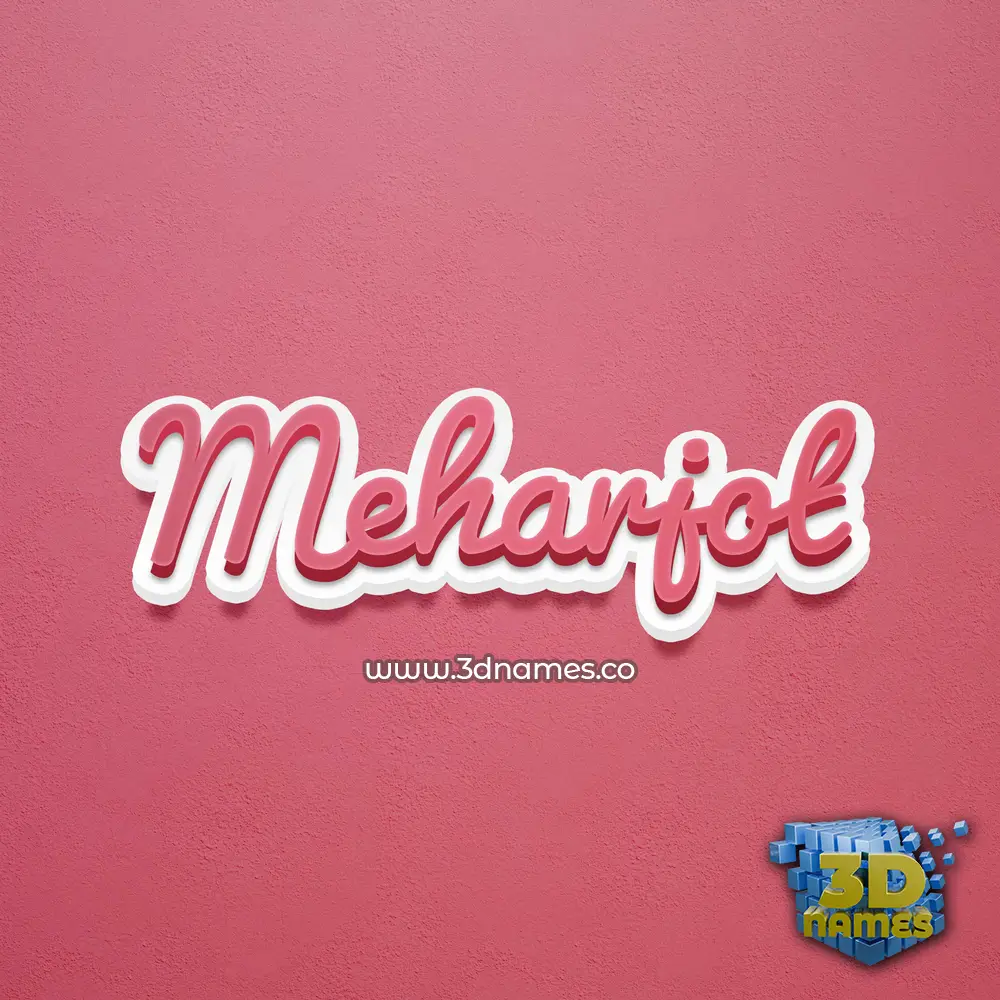 meharjot in Red Scribble style - 3D name wallpaper