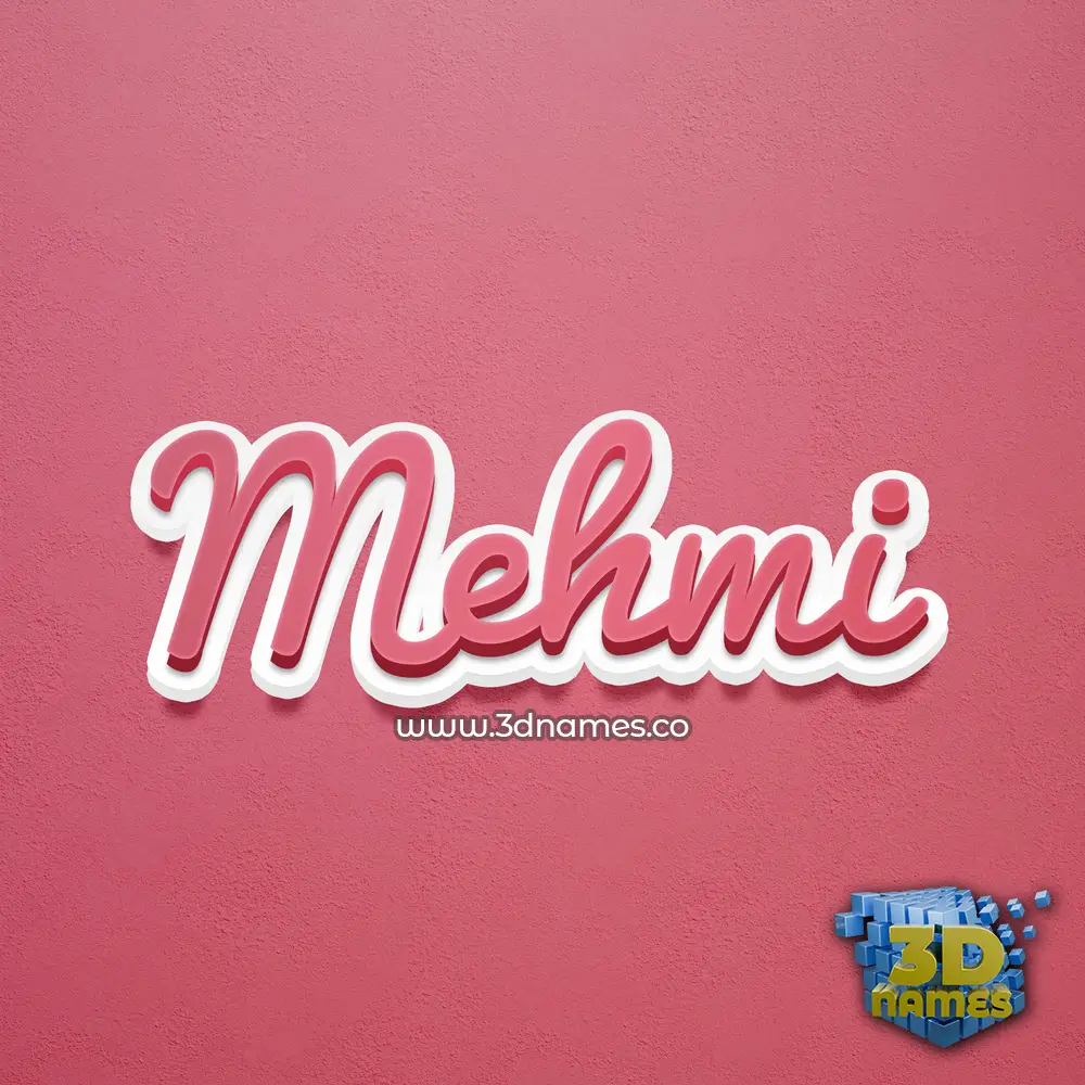 mehmi in Red Scribble style - 3D name wallpaper