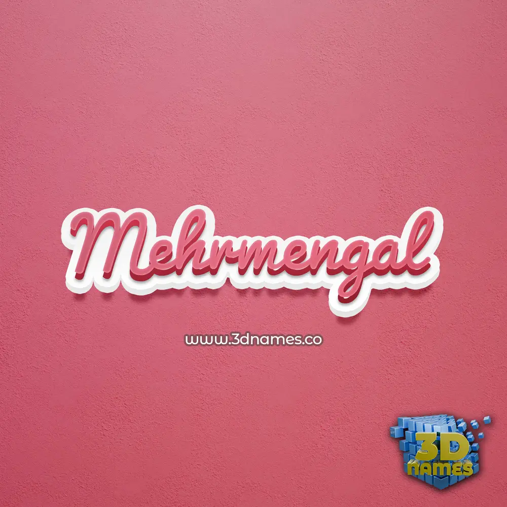 mehrmengal in Red Scribble style - 3D name wallpaper