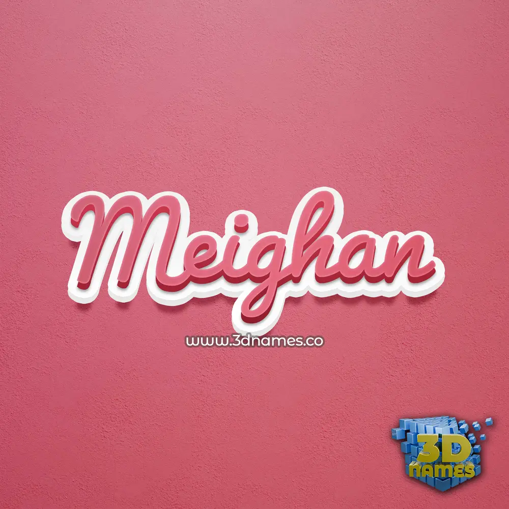 meighan in Red Scribble style - 3D name wallpaper
