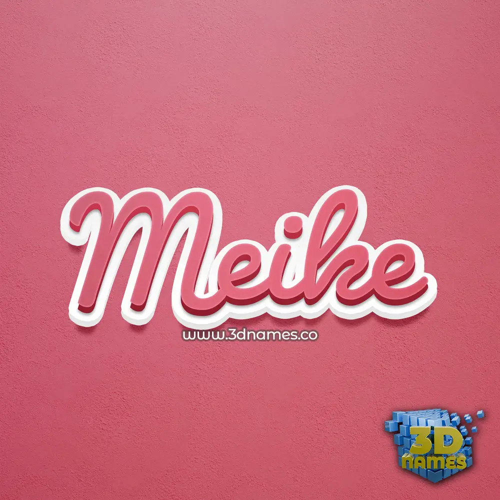meike in Red Scribble style - 3D name wallpaper