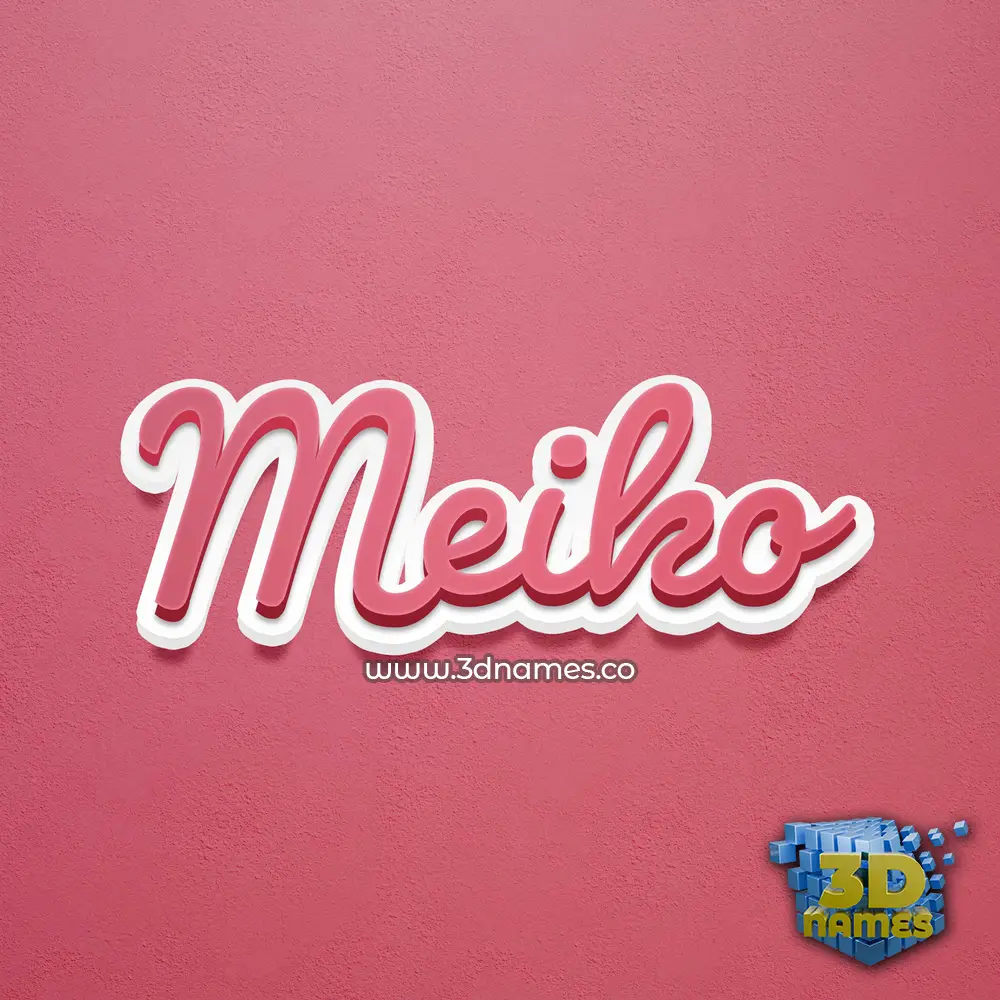 meiko in Red Scribble style - 3D name wallpaper