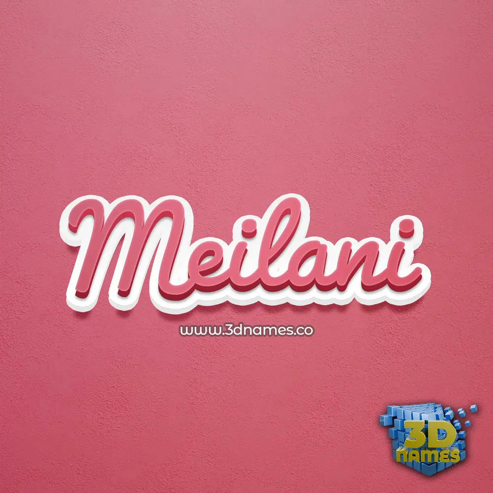 meilani in Red Scribble style - 3D name wallpaper