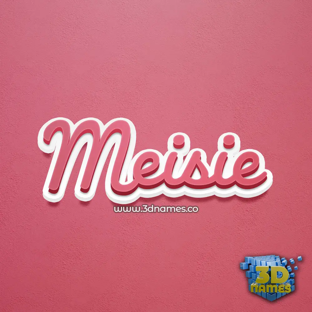 meisie in Red Scribble style - 3D name wallpaper