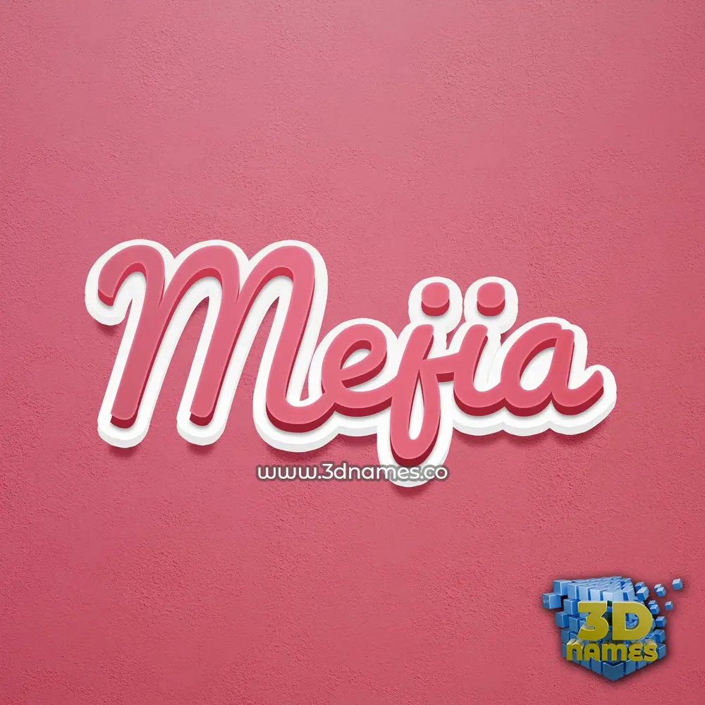 mejia in Red Scribble style - 3D name wallpaper