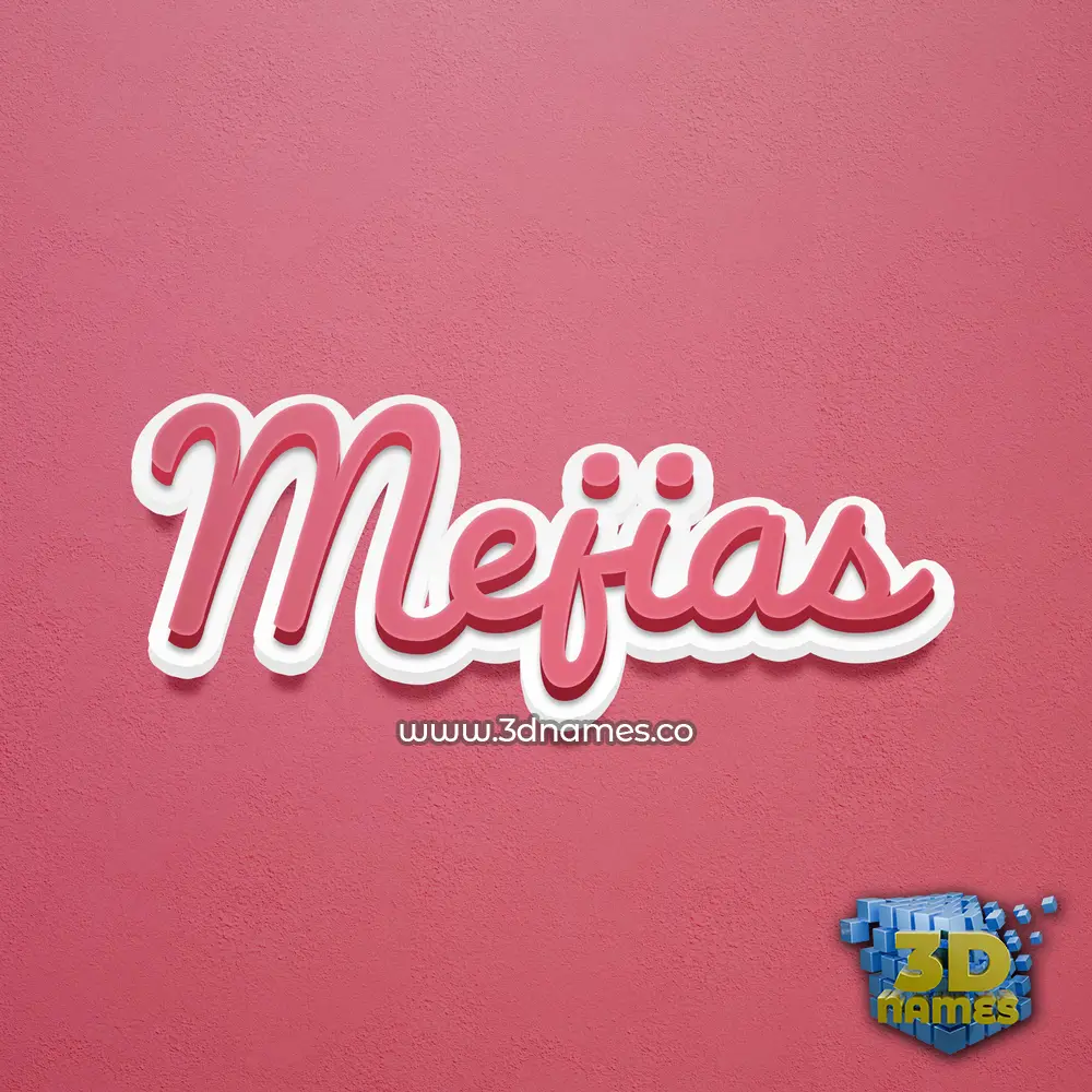mejias in Red Scribble style - 3D name wallpaper