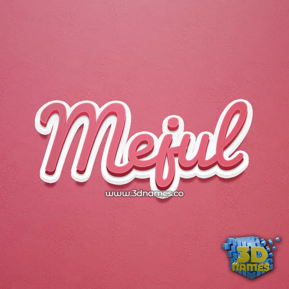 mejul in Red Scribble style - 3D name wallpaper