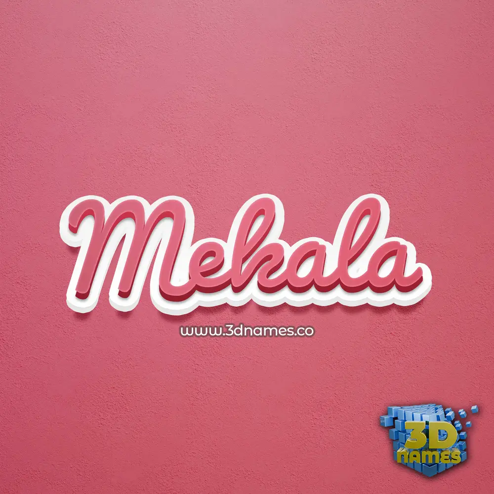 mekala in Red Scribble style - 3D name wallpaper