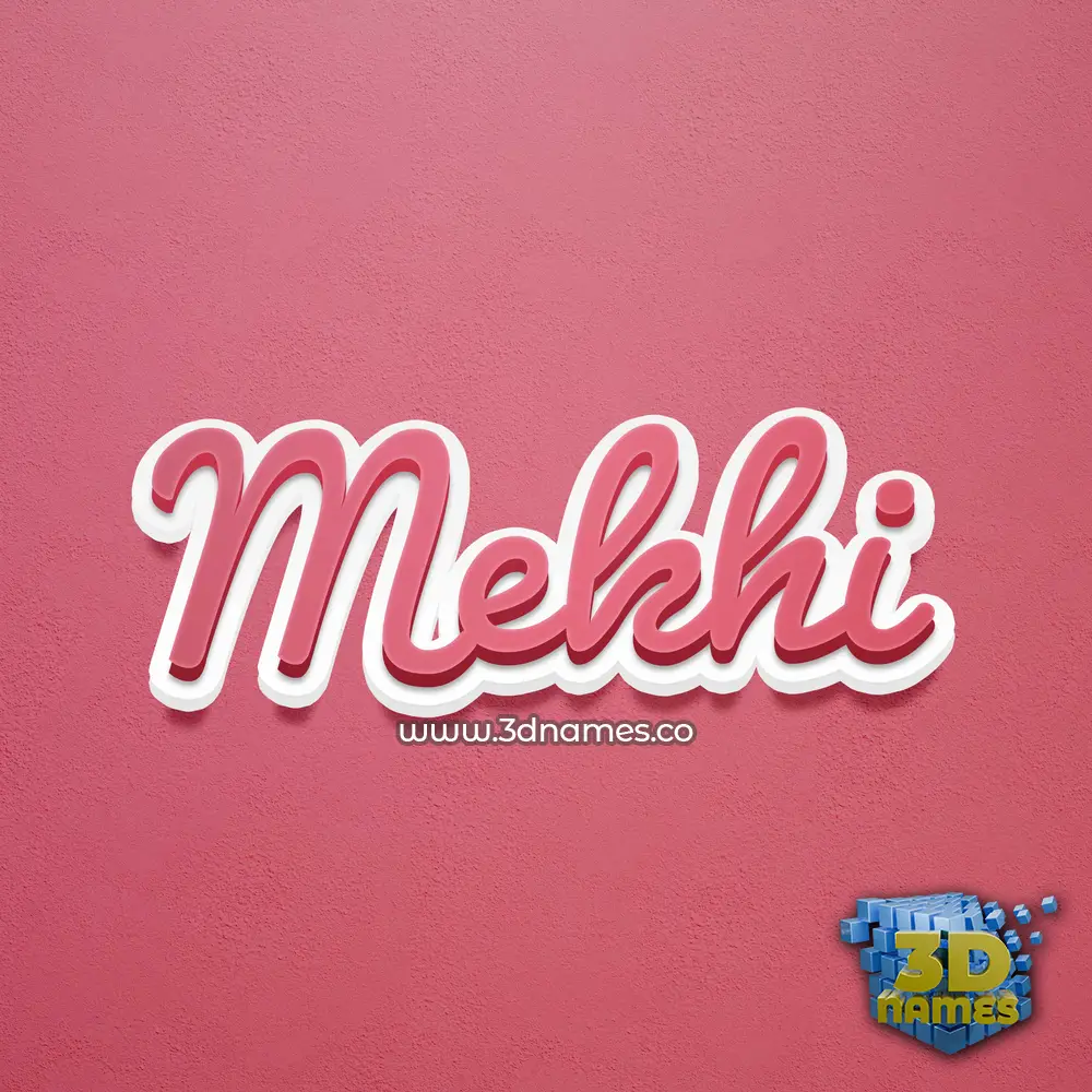mekhi in Red Scribble style - 3D name wallpaper