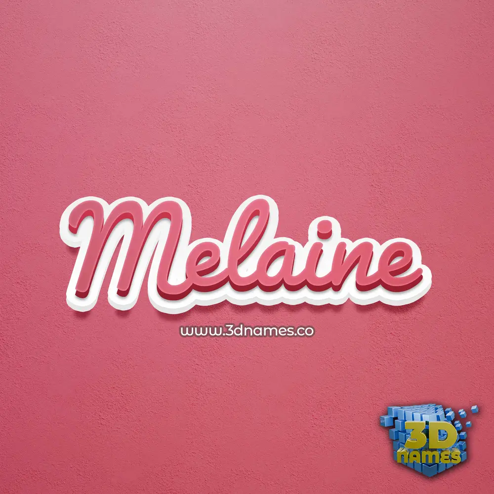 melaine in Red Scribble style - 3D name wallpaper