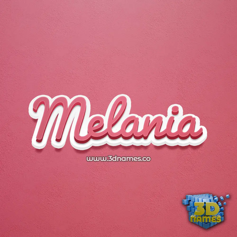melania in Red Scribble style - 3D name wallpaper