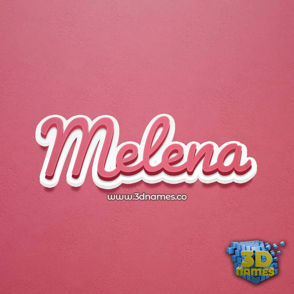 melena in Red Scribble style - 3D name wallpaper