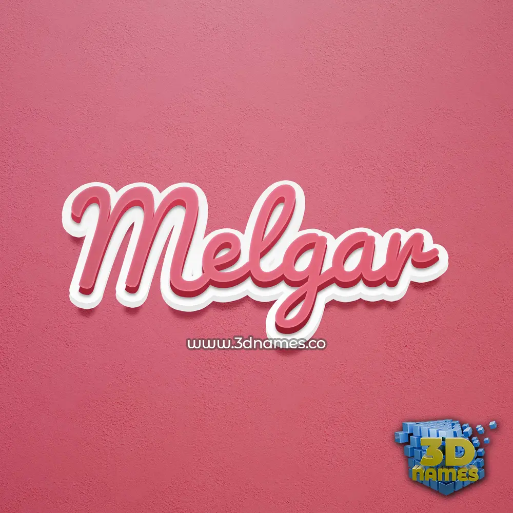 melgar in Red Scribble style - 3D name wallpaper