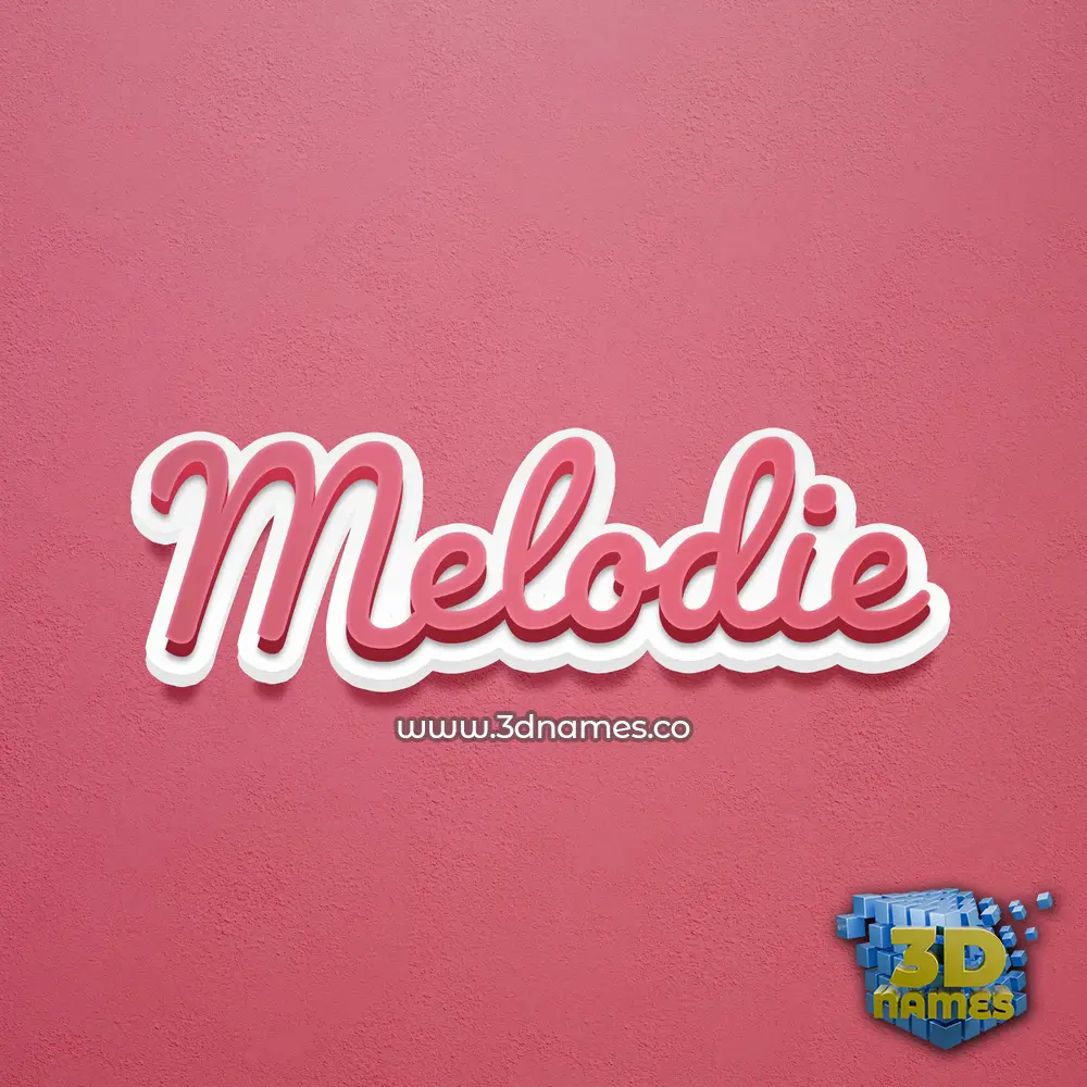 melodie in Red Scribble style - 3D name wallpaper