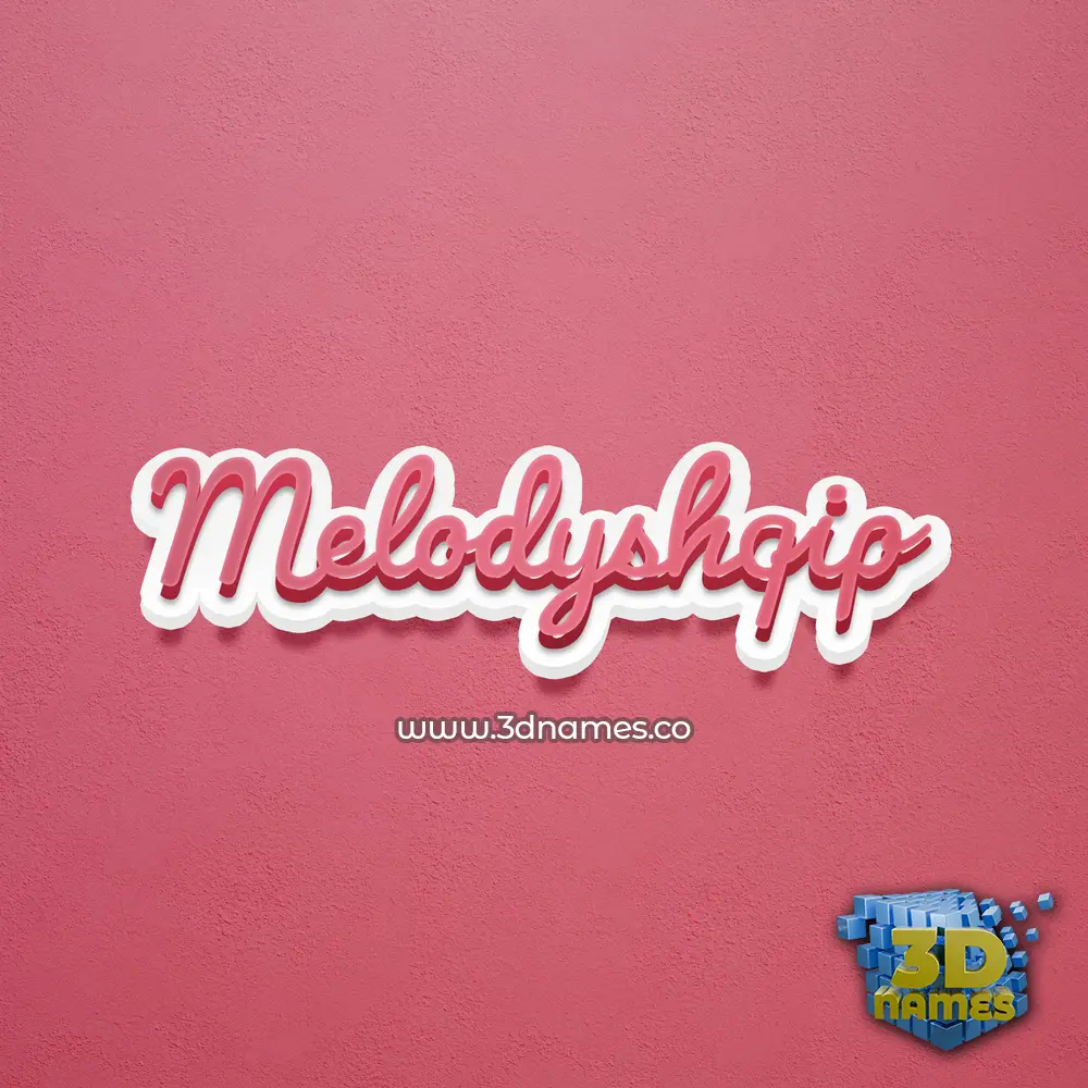 melodyshqip in Red Scribble style - 3D name wallpaper