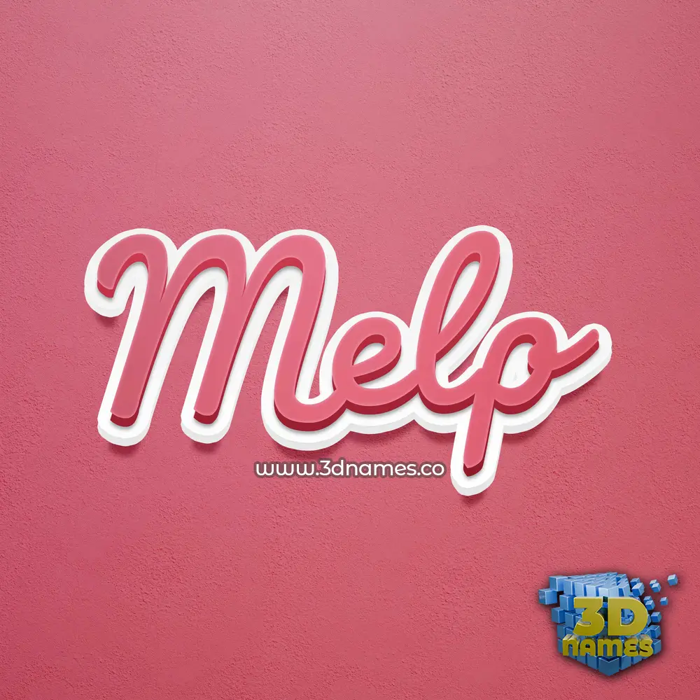 melp in Red Scribble style - 3D name wallpaper