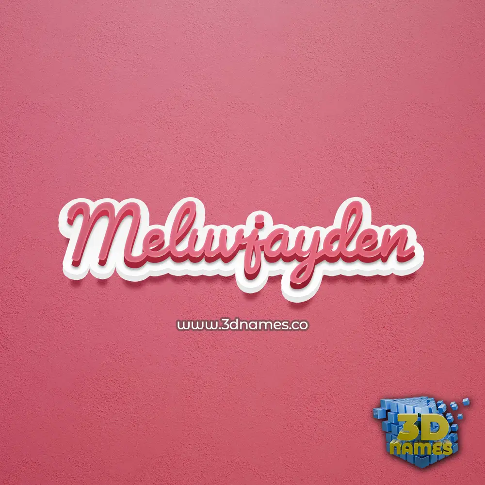 meluvjayden in Red Scribble style - 3D name wallpaper