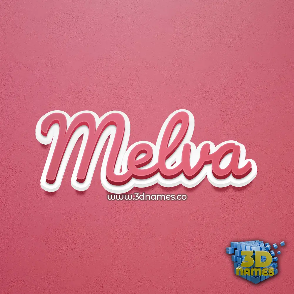 melva in Red Scribble style - 3D name wallpaper
