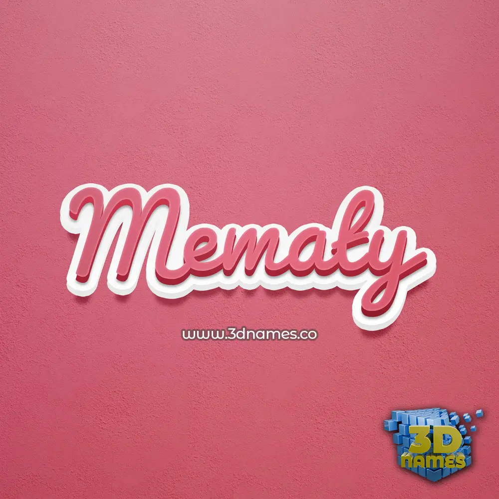 mematy in Red Scribble style - 3D name wallpaper