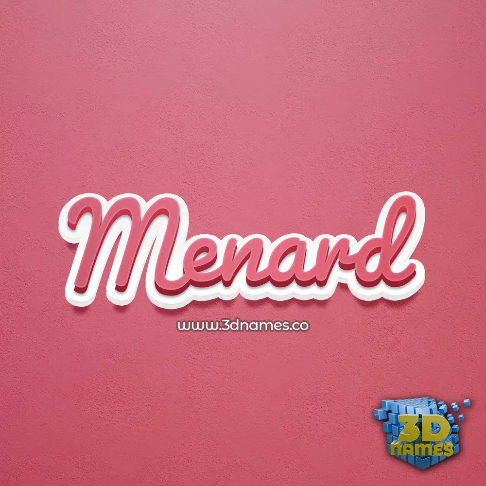 menard in Red Scribble style - 3D name wallpaper