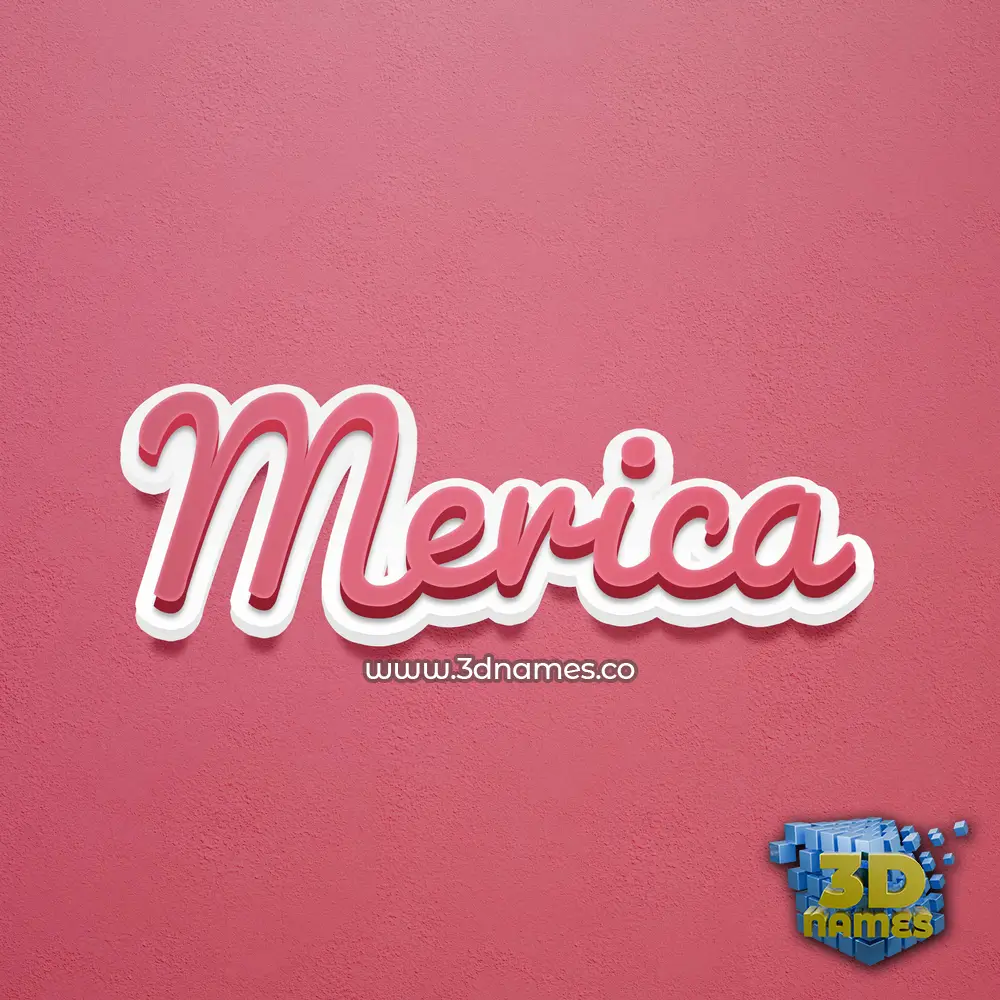 merica in Red Scribble style - 3D name wallpaper