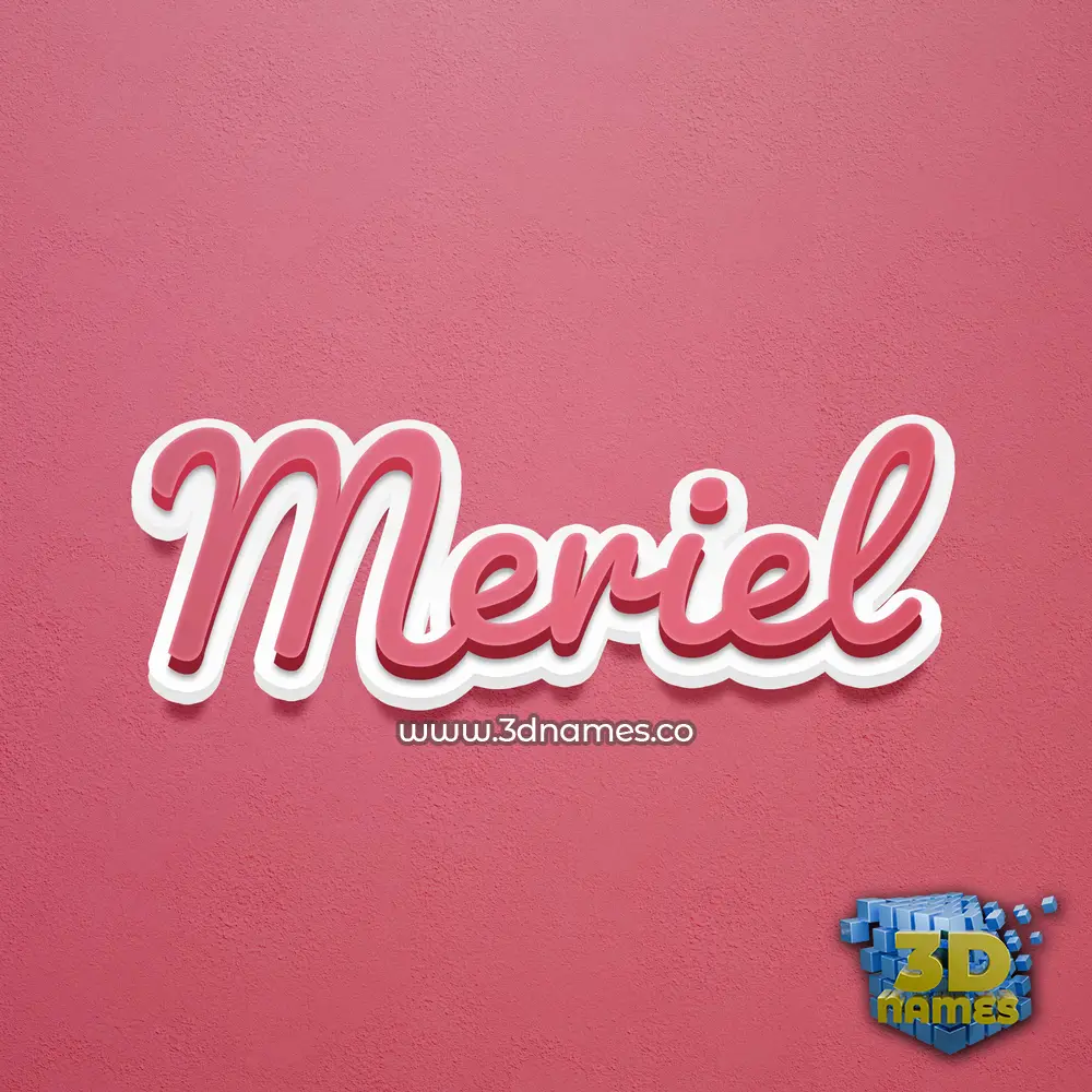 meriel in Red Scribble style - 3D name wallpaper