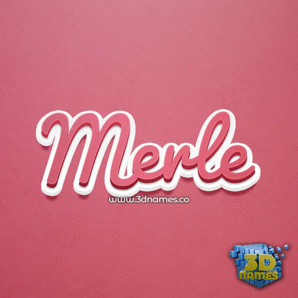 merle in Red Scribble style - 3D name wallpaper