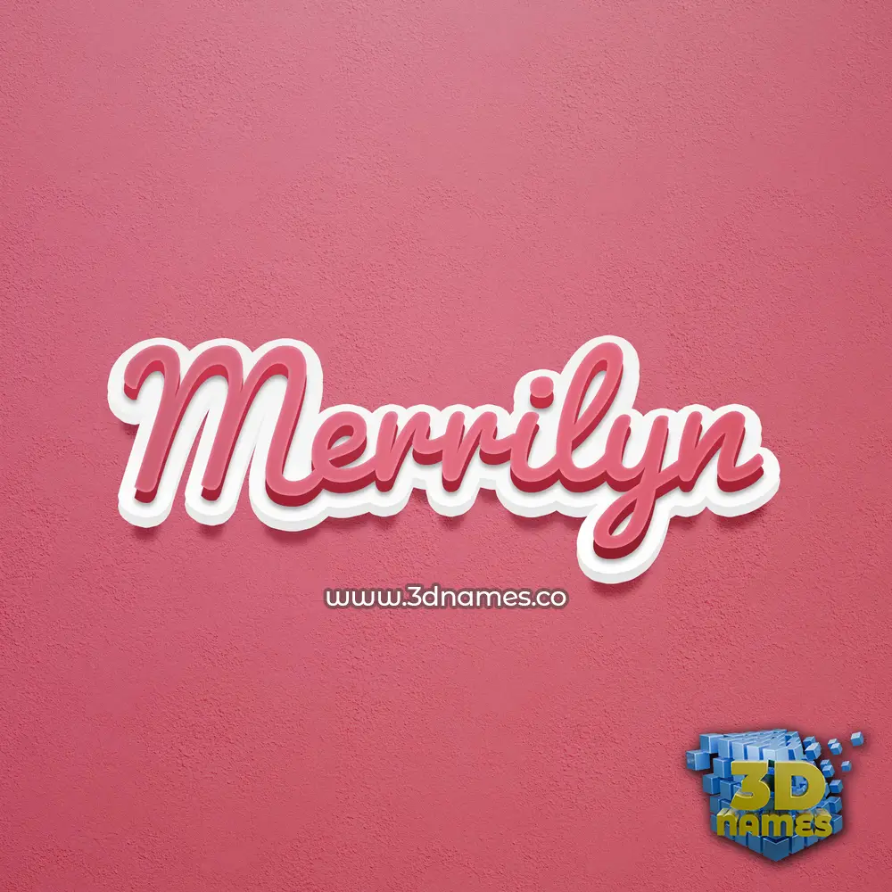 merrilyn in Red Scribble style - 3D name wallpaper