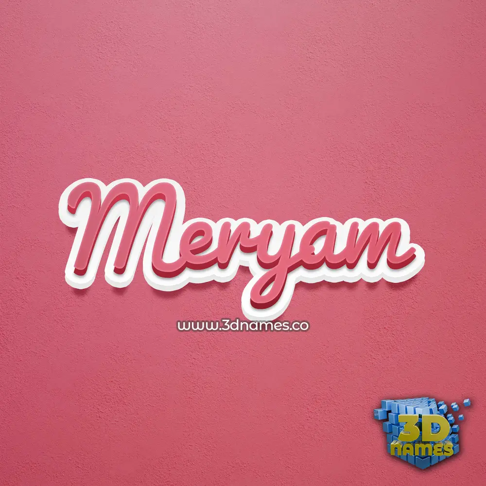 meryam in Red Scribble style - 3D name wallpaper