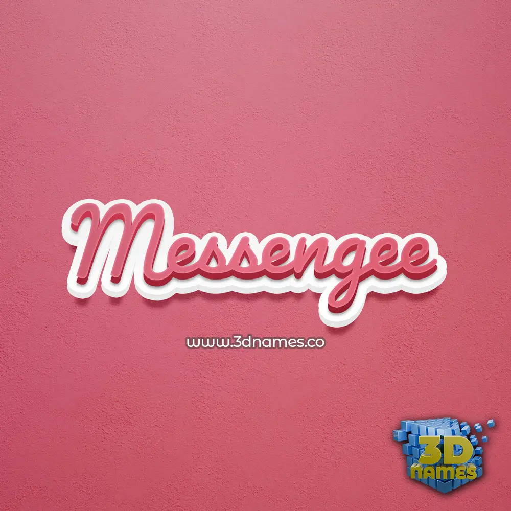 messengee in Red Scribble style - 3D name wallpaper