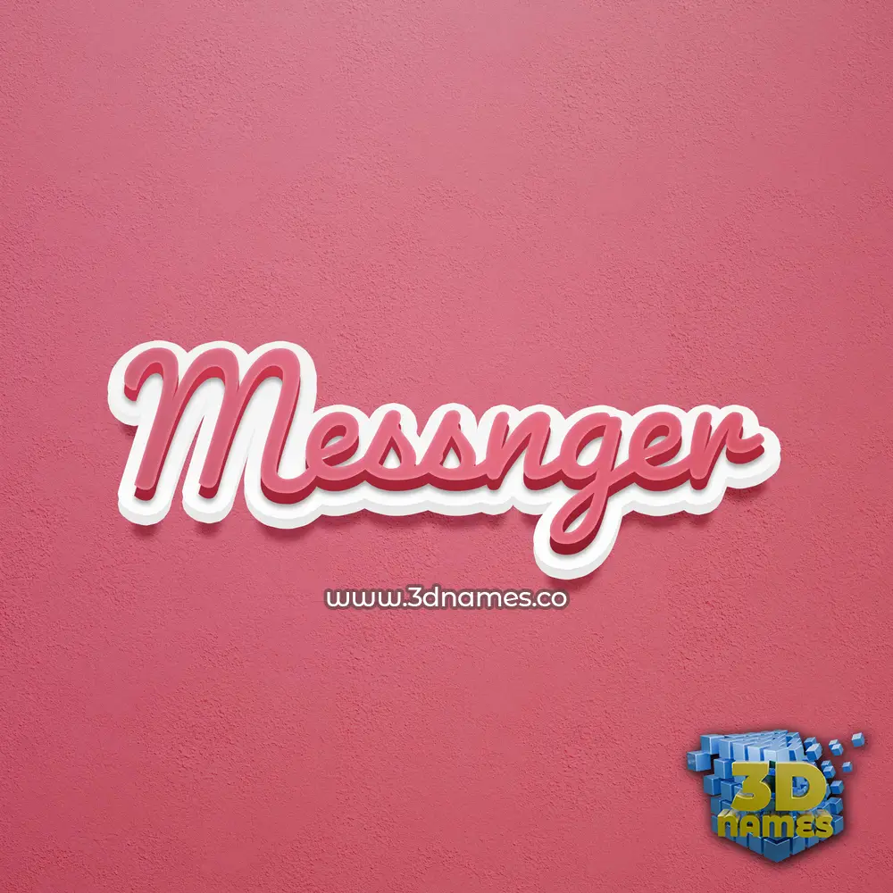 messnger in Red Scribble style - 3D name wallpaper